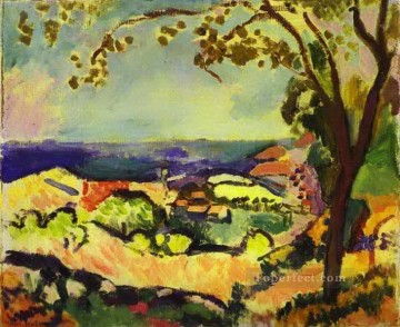 アンリ・マティス Painting - コリウールの海風景 1906 年抽象フォービズム アンリ・マティス